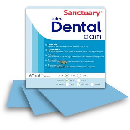 Picture of Sanctuary Dental Rubber Dam  6*6 Heavy (36pcs)