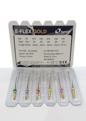 Picture of Eighteeth E-FLEX Gold Rotary File Taper4% (6pcs)